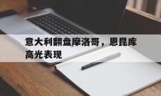 开云体育中国官网-意大利翻盘摩洛哥，恩昆库高光表现的简单介绍